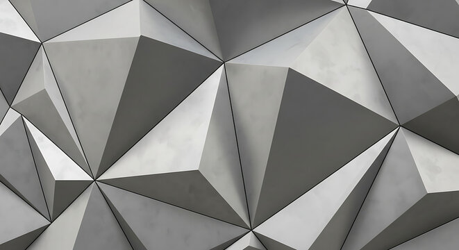 Modern geometric abstract grey faceted background with sharp lines - Powered by Adobe