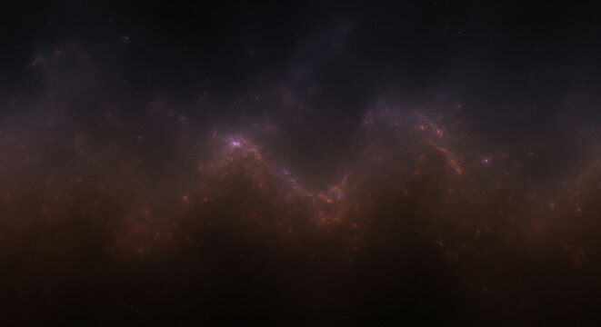 Abstract cosmic stellar nebula with scattered stars in deep space