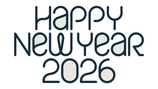 Happy New Year 2026: A festive graphic announcing the arrival of the New Year, conveying anticipation and joy for the year ahead.