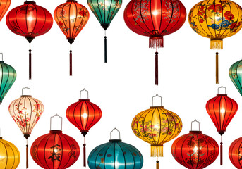 Vibrant Asian lanterns illuminate festive celebrations beautifully