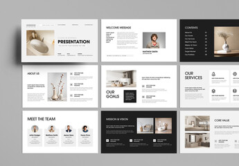 Clean and Minimal Presentation Template Layout