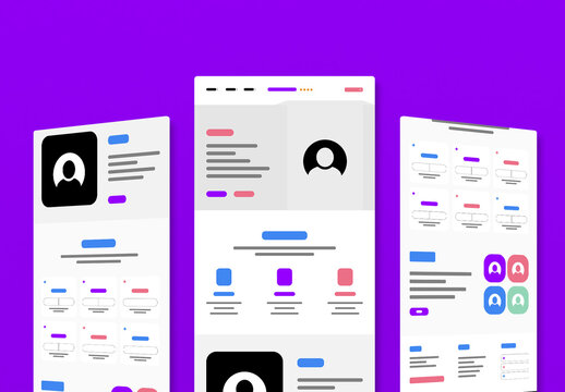 Clean UI UX Wireframe Template Design