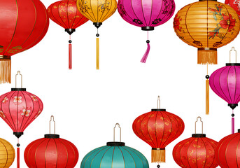 Vibrant lanterns celebrate Asian culture and festivities