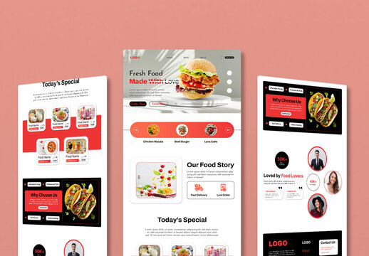 Food Landing Page Design