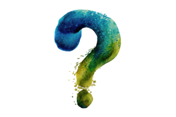 Question mark isolated on white background
