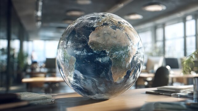 global business strategies office environment digital globe dynamic viewpoint innovative concepts for modern enterprises