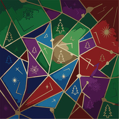 “Vibrant Christmas Wonderland Background | Unique Colorful Holiday Scene with Artistic Christmas Tree, Festive Sparkles, Magical Winter Backdrop for Greeting Cards, Posters & Digital Designs”