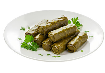 Delicious grape leaves stuffed with rice and herbs