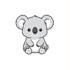 Adorable cartoon koala illustration perfect for children's books, educational materials, or cute designs, originally a vector graphic for scalable use