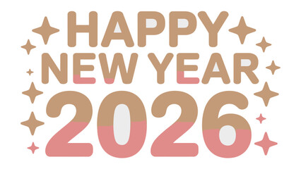 New Year Celebration in 2026: An elegant and festive illustration that joyfully wishes for a Happy New Year 2026, creating a sense of anticipation and optimism.