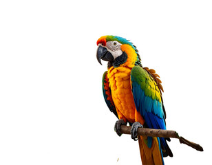  Colorful Parrot Sitting on Tropical Branch