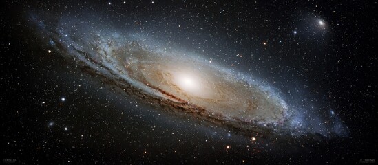 Fototapeta premium Andromeda Galaxy - A Stunning View of Our Galactic Neighbor.