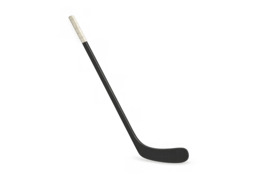 Ice hockey stick showing equipment for winter sports, isolated on a transparent background