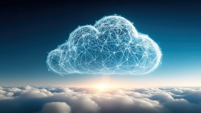 Exploring digital connectivity cloud computing innovations global skies abstract imagery tech landscape aerial perspective data transformation