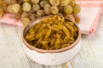 Sweet dry yellow honey raisin