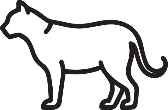 vector illustration of a leopard