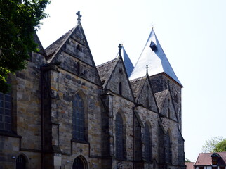 Obraz premium Historical Church in the Town Obernkirchen, Lower Saxony