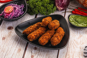 Indian minced meat kebab kofta