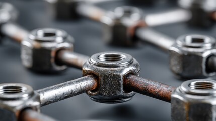Bunch of metal pipes representing longevity adaptive grid concept demonstrating dynamic adaptation over time