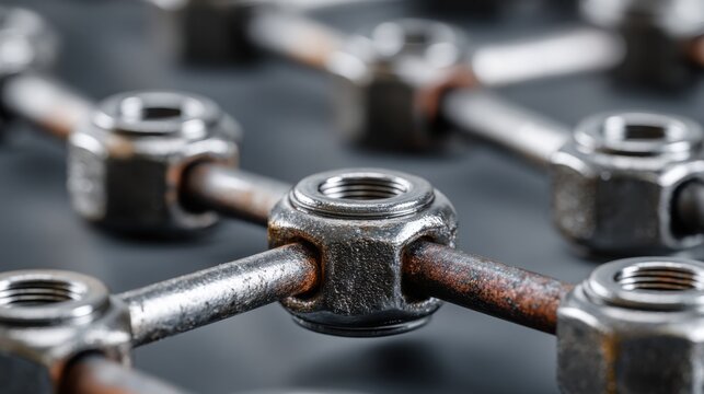 Bunch of metal pipes representing longevity adaptive grid concept demonstrating dynamic adaptation over time