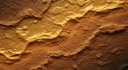 Rough golden brown geological rock texture abstract background