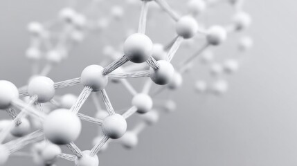 A molecular structure set against a clean white background illustrating the concept of a flexible network design