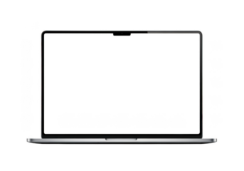Sleek modern laptop with illuminated keyboard and screen perfect for tech and business presentations isolated on transparent background
