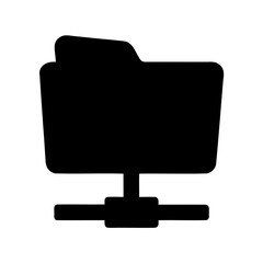 Network folder icon for shared data storage and server files
