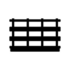 Black grid pattern icon or fence silhouette on white background