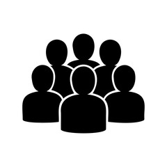 Icon of a group of people representing users or a community