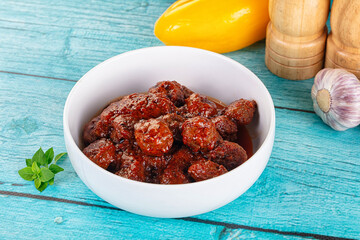 Minced meef meatball with tomato sauce