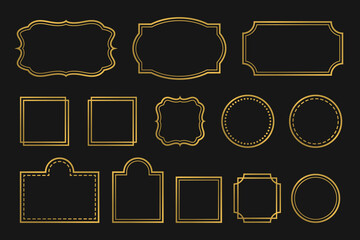 横長のエレガントなフレームセット　シンプル　タイトル　見出しデザイン