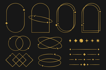 キラキラ装飾　星　ラインフレーム　枠　セット