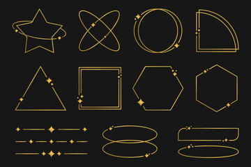 キラキラ装飾　星　ラインフレーム　枠　セット