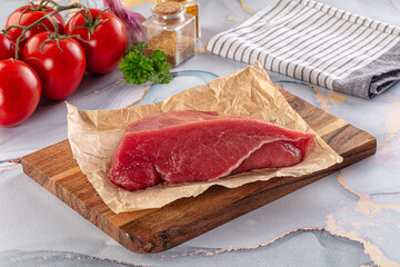 Raw beef meat fillet piece