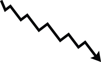 Decline arrow icon Vector