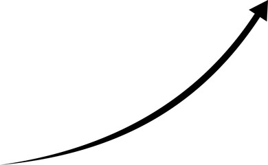 Arrow upward trend line Vector