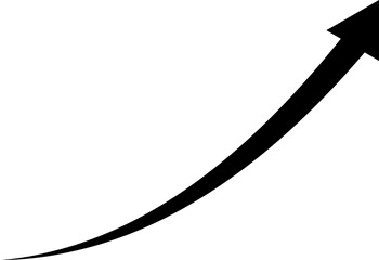 Arrow showing upward growth Vector