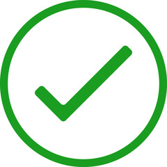 Checkmark in circle icon Vector