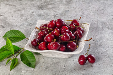 Ripe sweet juicy red cherry