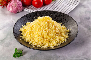 Boiled wheat couscous grain garnish