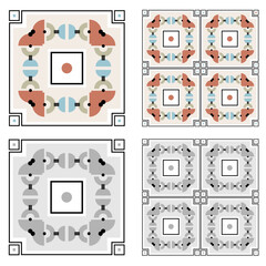 vector abstract pattern, simple shape texture, geometric seamless tile 