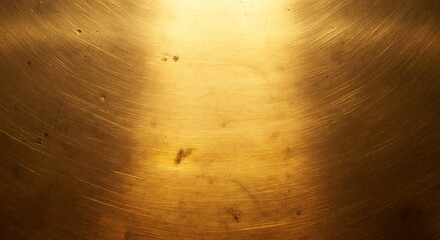 Abstract Gold Texture A Close-Up View of a Shiny, Metallic Surface with Light Reflection