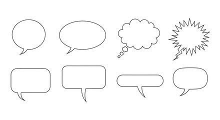 Fototapeta premium Different Types of Dialogue Boxes