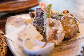 野菜の天ぷらの盛り合わせ