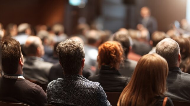 the audience engaged in a dynamic presentation at a corporate conference event