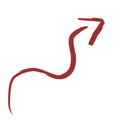 Grunge arrow vector, grunge arrow brush, grunge arrow paint, completed with red marker, doodle handdrawn