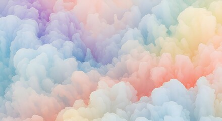 Fototapeta premium Soft Pastel Swirls of Color Mimicking Clouds Creating a Dreamy and Tranquil Atmosphere