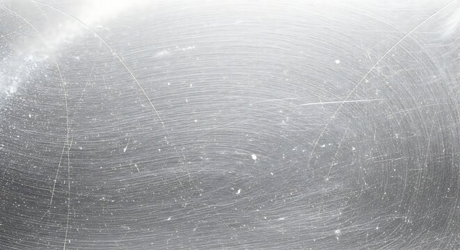 Close up textured metallic background with scratches and scuffs showing a brushed metal finish