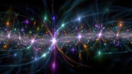 Obraz premium Abstract Colorful Light Pattern With Glowing Streams